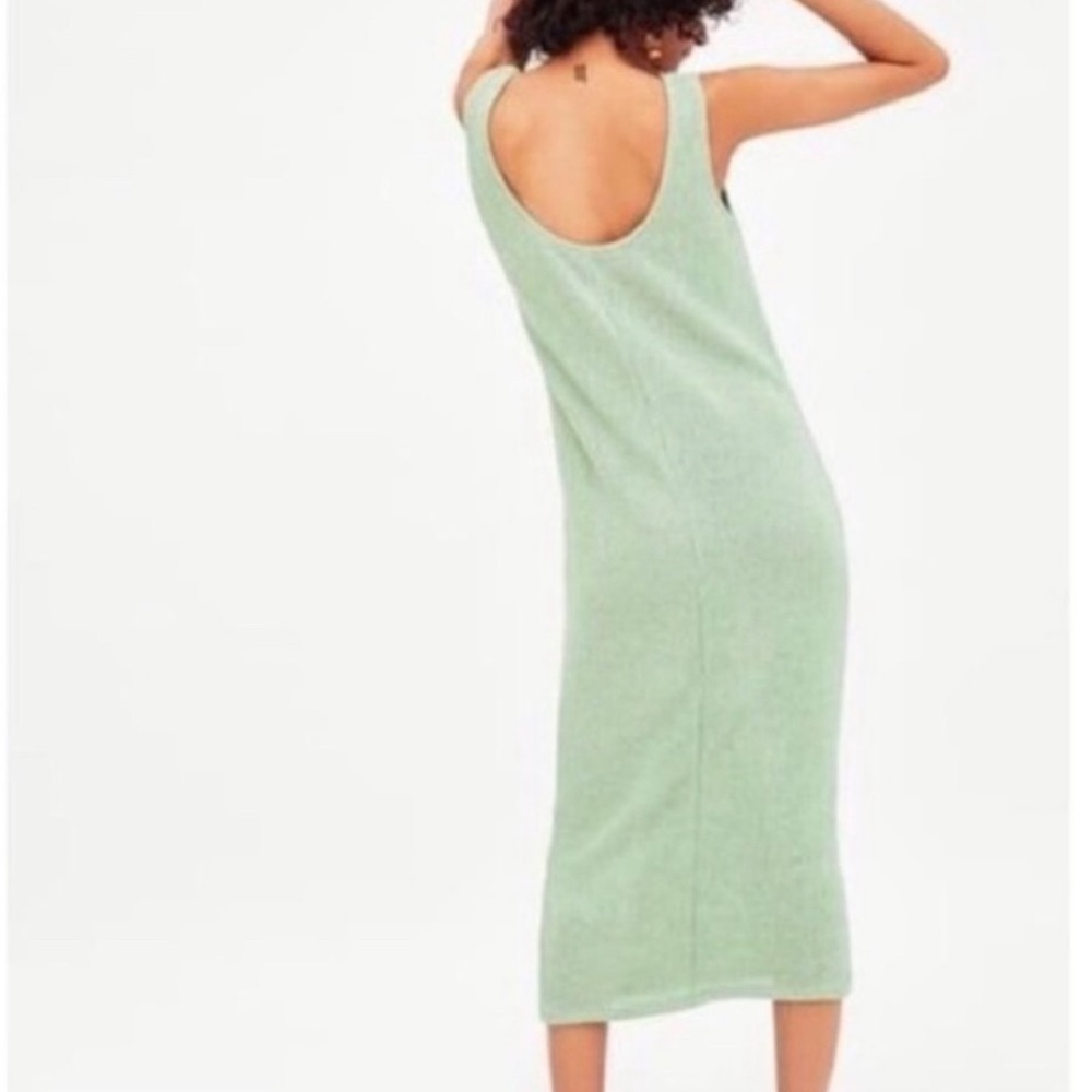 Zara women’s light green sea dress